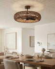 35" Hamptons Bronze Caged Ceiling Fan