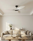 54" DC Motor 6 Speed Black Ceiling Fan