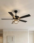 52" Zelda Black Reversible Ceiling Fan