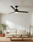 60" Hamptons Black Ceiling Fan