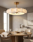 30" Golden Downrod Mount Crystal Luxury Fandelier