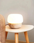Nira Travertine Mushroom Table Lamp - IPLUS Lighting