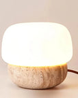 Nira Travertine Mushroom Table Lamp - IPLUS Lighting