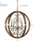 Retha Brown 4-Light Caged Chandelier - ParrotUncle