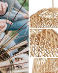 Santa Barbara Natural Rattan Pendant Light - IPLUS Lighting