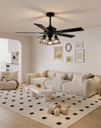 52" Kashmir Traditional Reversible Ceiling Fan