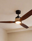 56" Louise Wood Blades LED Ceiling Fan