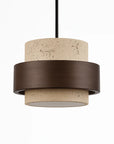 Stellis Natural Stone and Wood Modern Pendant Light