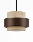 Stellis Natural Stone and Wood Modern Pendant Light - IPLUS Lighting