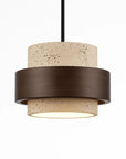Stellis Natural Stone and Wood Modern Pendant Light - IPLUS Lighting