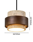Stellis Natural Stone and Wood Modern Pendant Light - IPLUS Lighting
