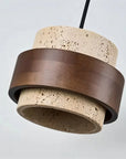 Stellis Natural Stone and Wood Modern Pendant Light