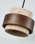 Stellis Natural Stone and Wood Modern Pendant Light - IPLUS Lighting