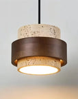 Stellis Natural Stone and Wood Modern Pendant Light - IPLUS Lighting