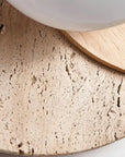 Teus Modern Minimalist Wabi-Sab Travertine Wall Lamp - IPLUS Lighting