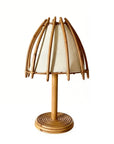 1960 Retro Rattan and Bamboo 1 Light Table Lamp