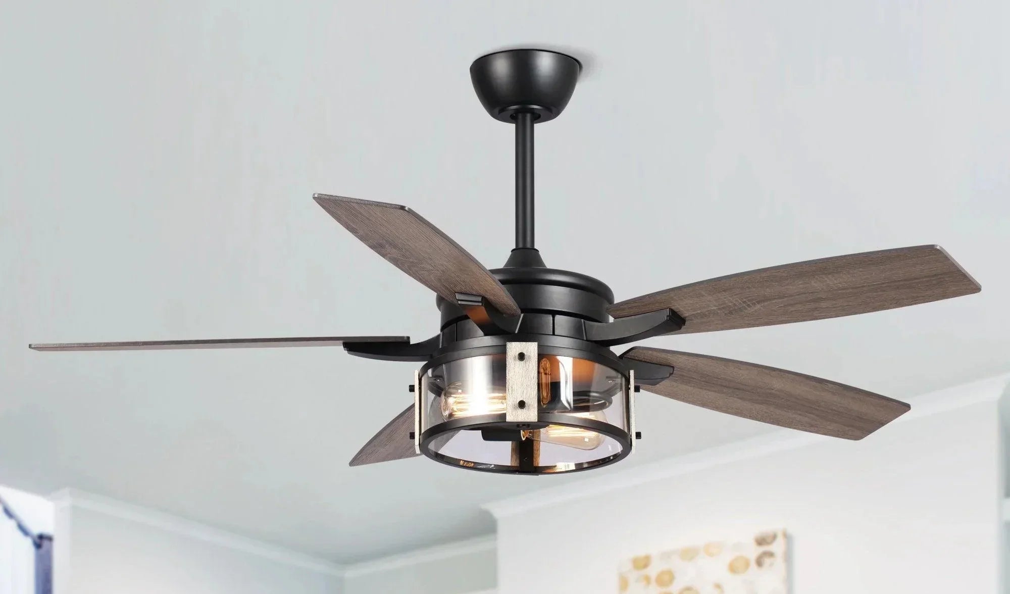 Rustic Industrial Ceiling Fans With Wood Blades: Pros, Cons, and Best Uses - IPLUS Lighting