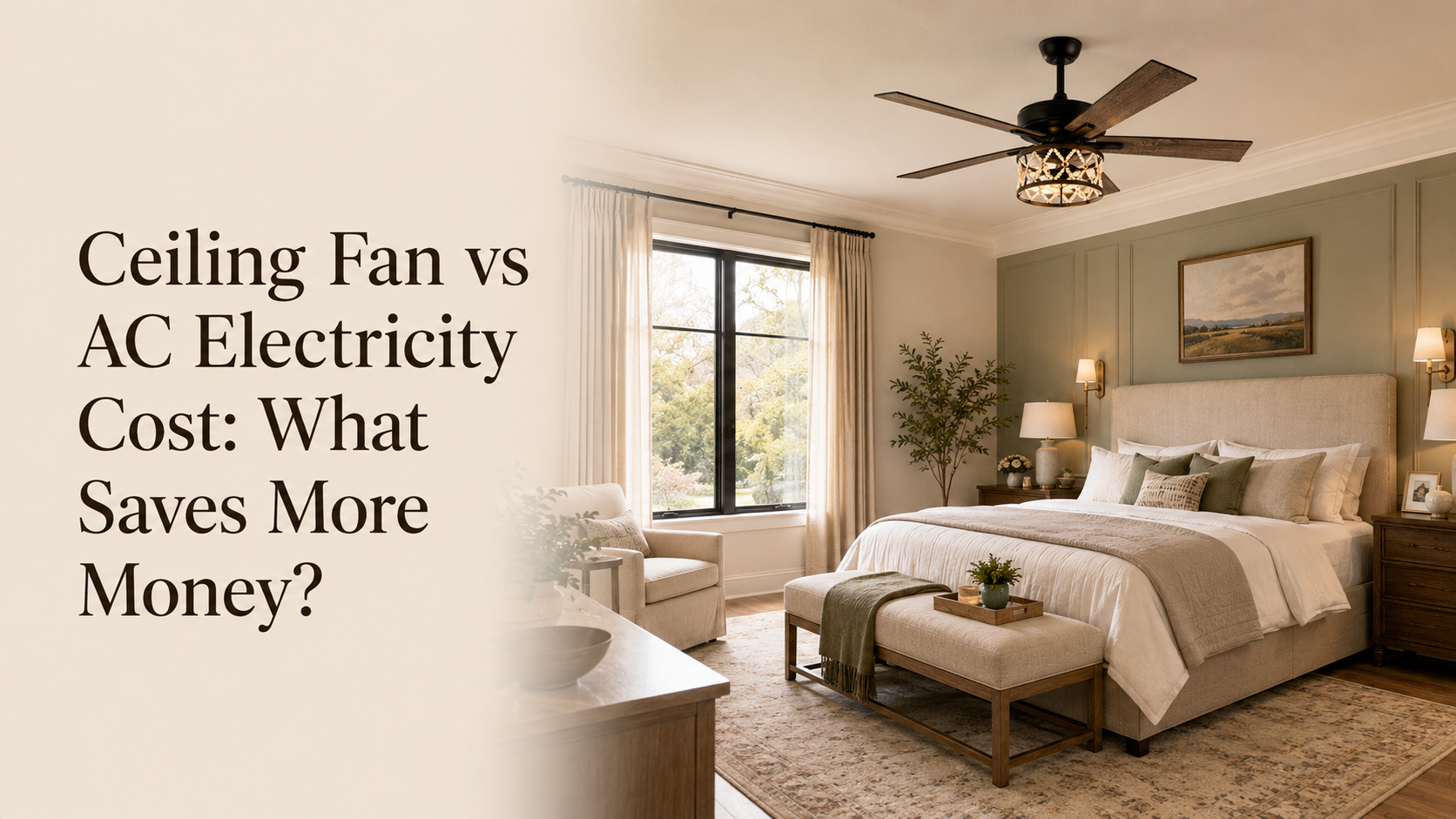 Ceiling Fan vs AC Electricity Cost: What Saves More Money? - IPLUS Lighting
