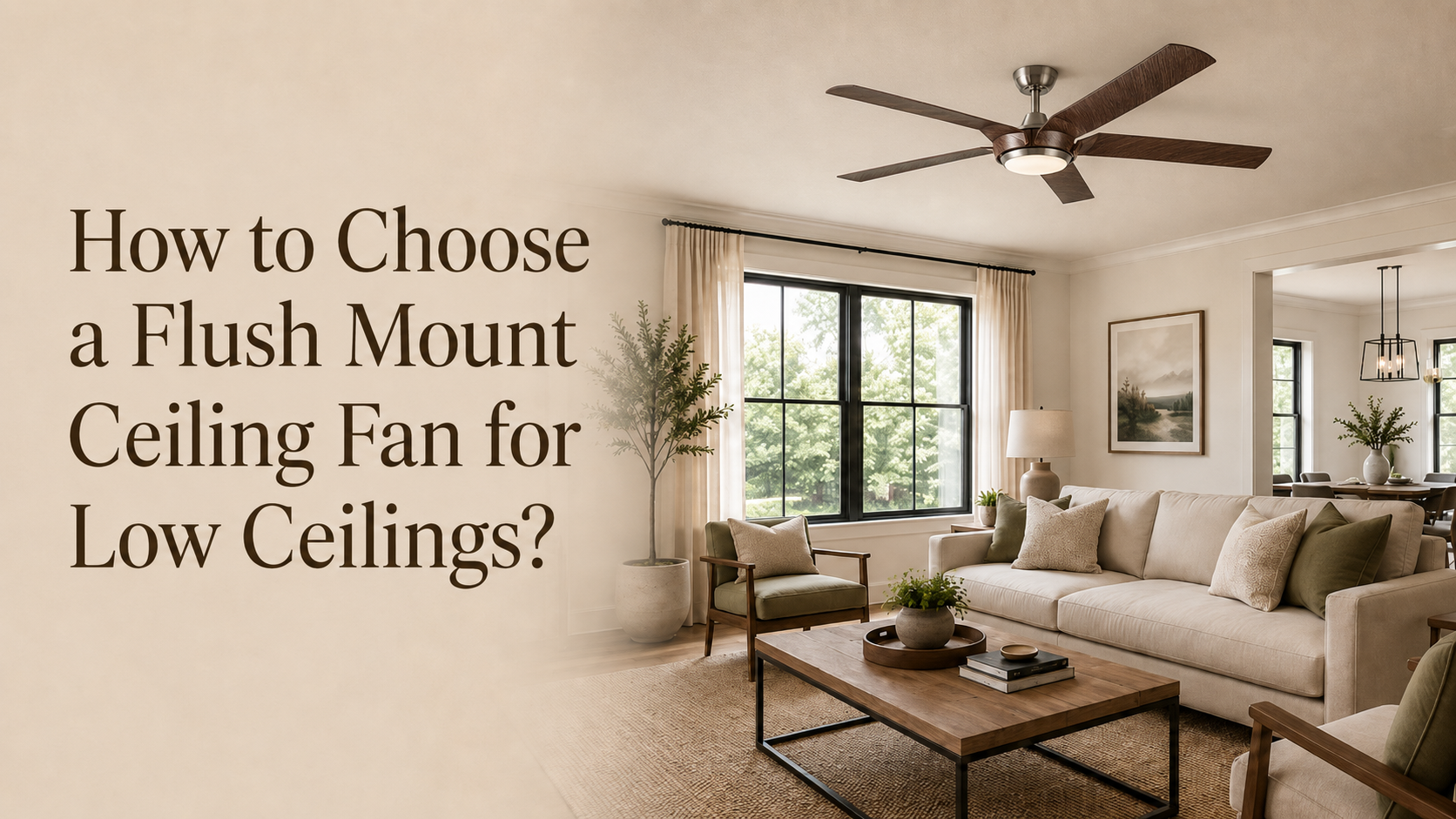 How to Choose a Flush Mount Ceiling Fan for Low Ceilings? - IPLUS Lighting
