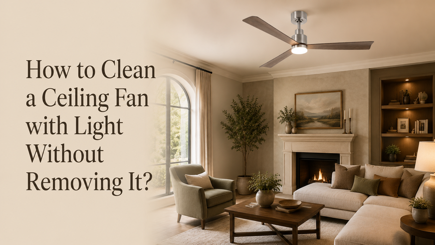 How to Clean a Ceiling Fan with Light Without Removing It？ - IPLUS Lighting