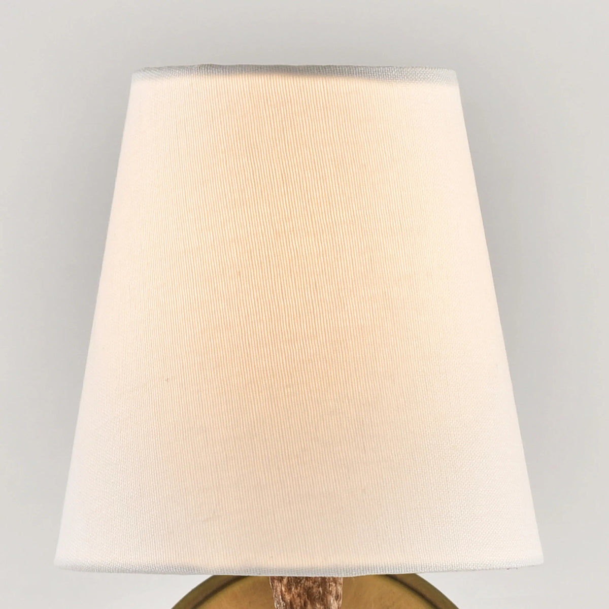 Caldwell 1-Light Antique Brass Antler Wall Sconce with Fabric Shade