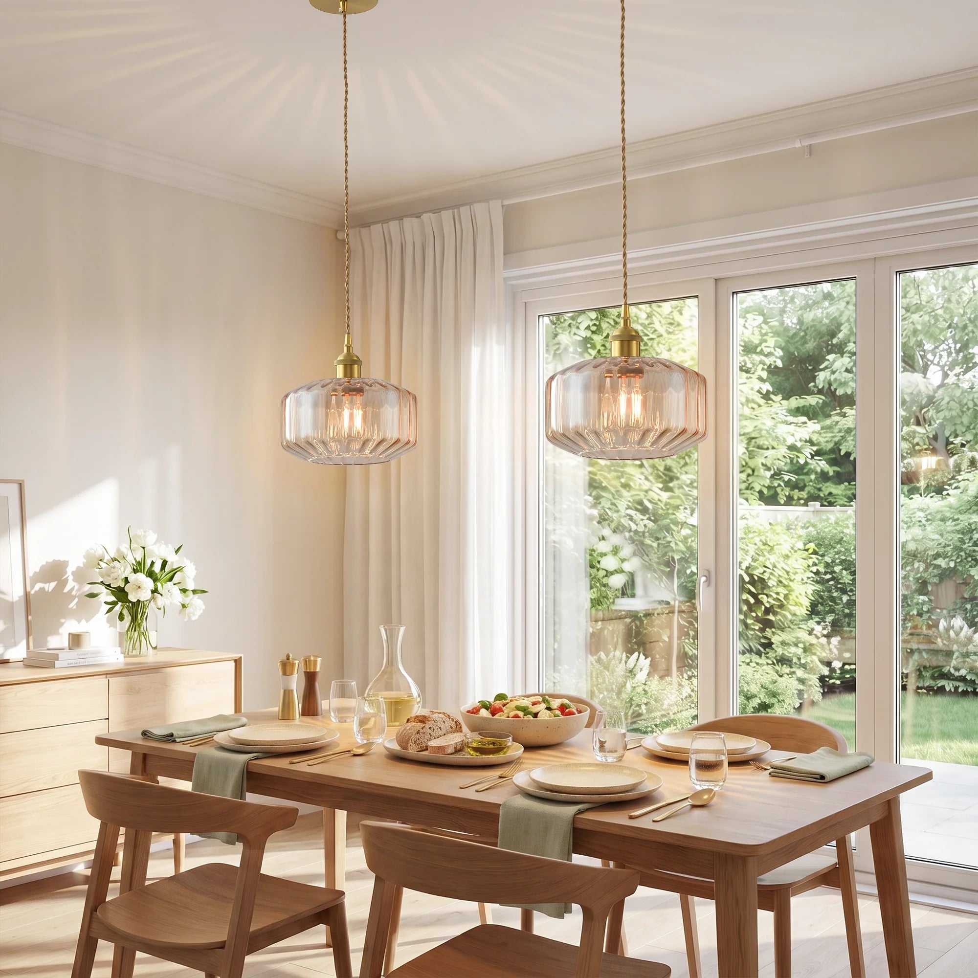 Gerald 1-Light Modern Gold Island Pendant