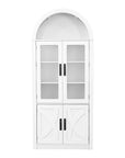 70" Modern White Wood Storage Cabinet