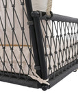 Marin 2-Seat Woven Rope Outdoor Swing Sofa with Cushions