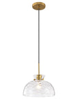 Tavelle 1-Light Natural Copper Textured Glass Pendant