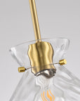 Tavelle 1-Light Natural Copper Cone Glass Pendant Light