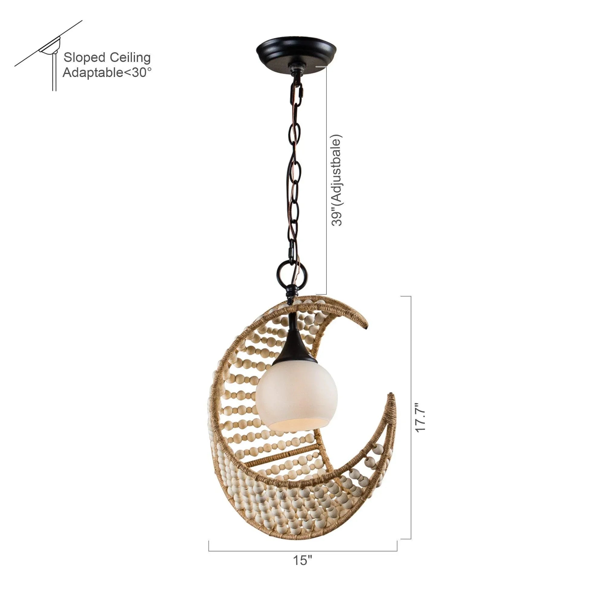 Boho Farmhouse 1-Light Pendant Light - IPLUS Lighting