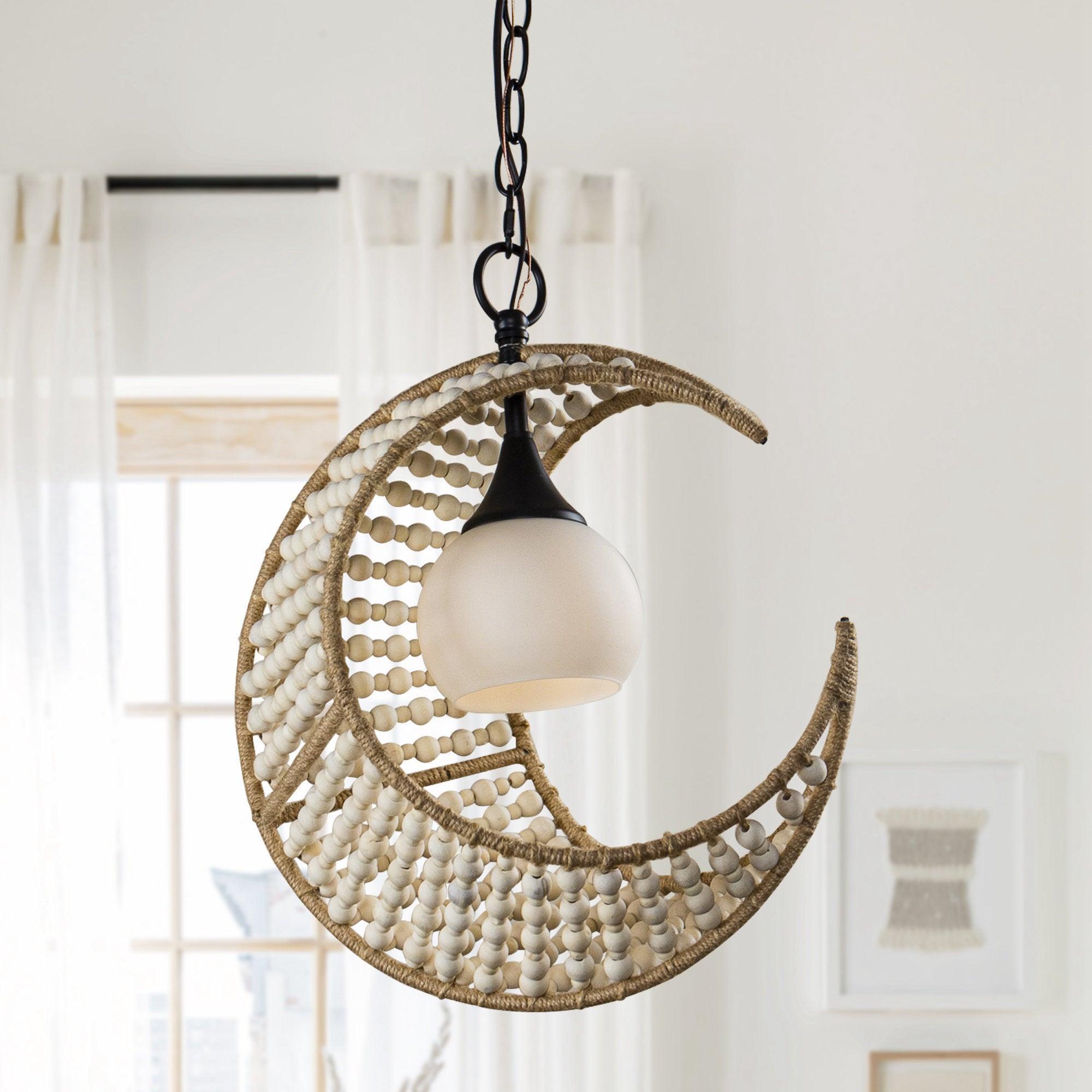 1-Light Farmhouse Boho Pendant Lighting - ParrotUncle