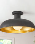 Industrial 1-Light Flush Mount Ceiling Light - IPLUS Lighting