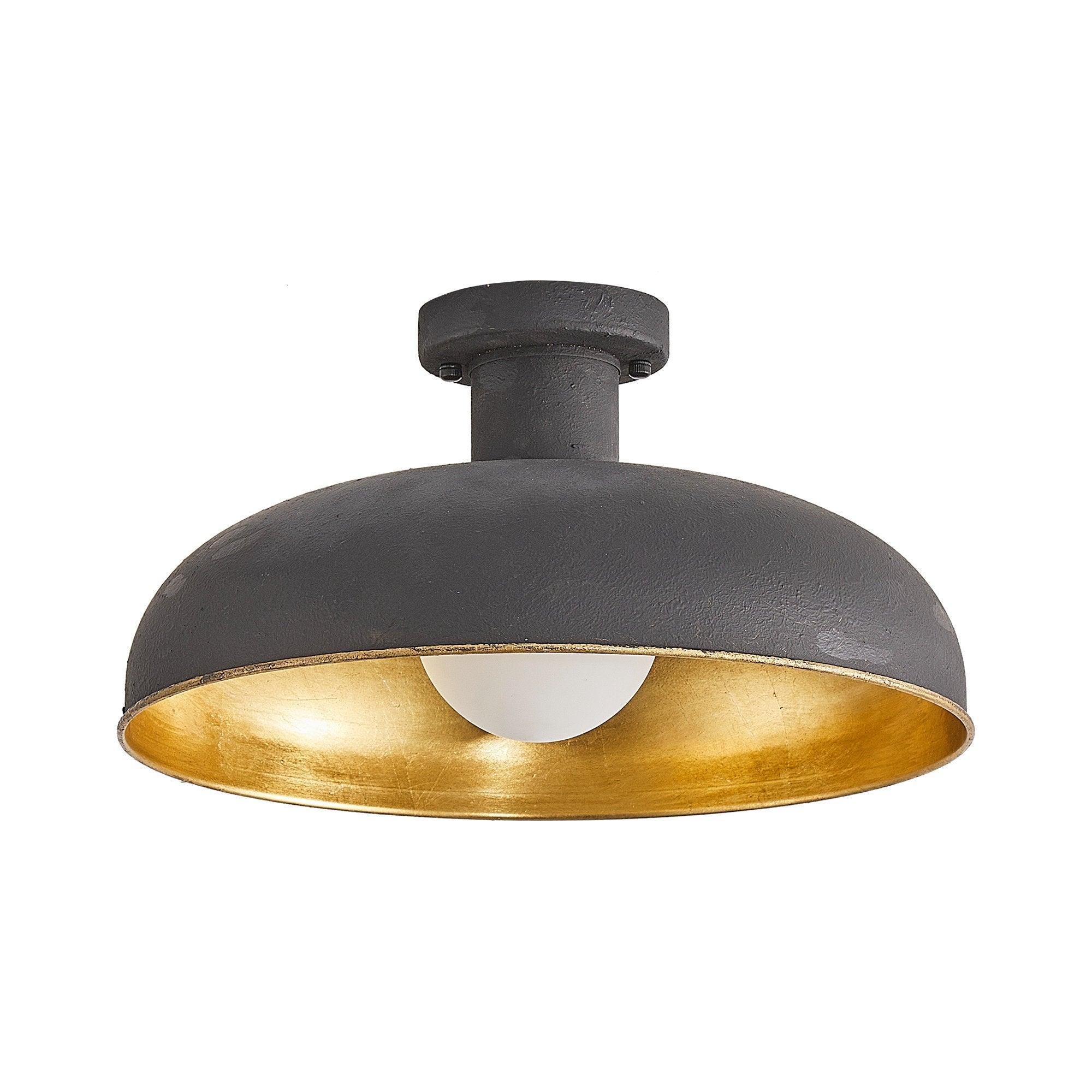 1-Light Industrial Flush Mount Ceiling Light - ParrotUncle