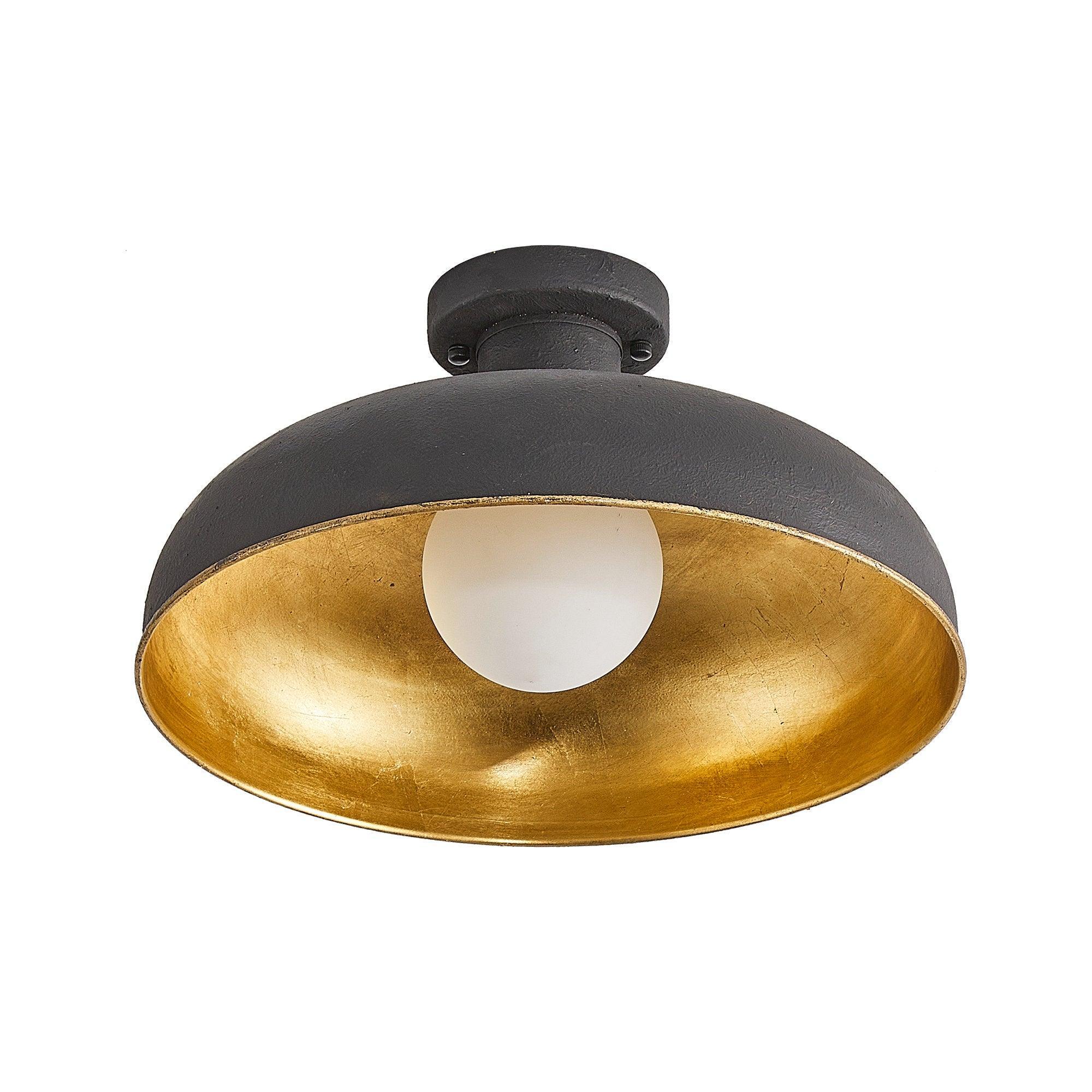 1-Light Industrial Flush Mount Ceiling Light - ParrotUncle