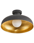 1-Light Industrial Flush Mount Ceiling Light - ParrotUncle