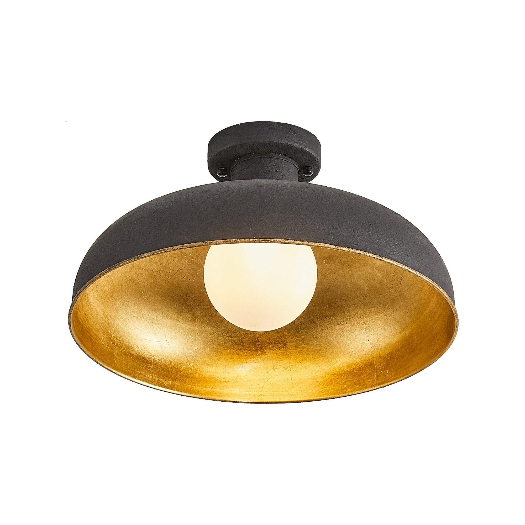 1-Light Industrial Flush Mount Ceiling Light - ParrotUncle
