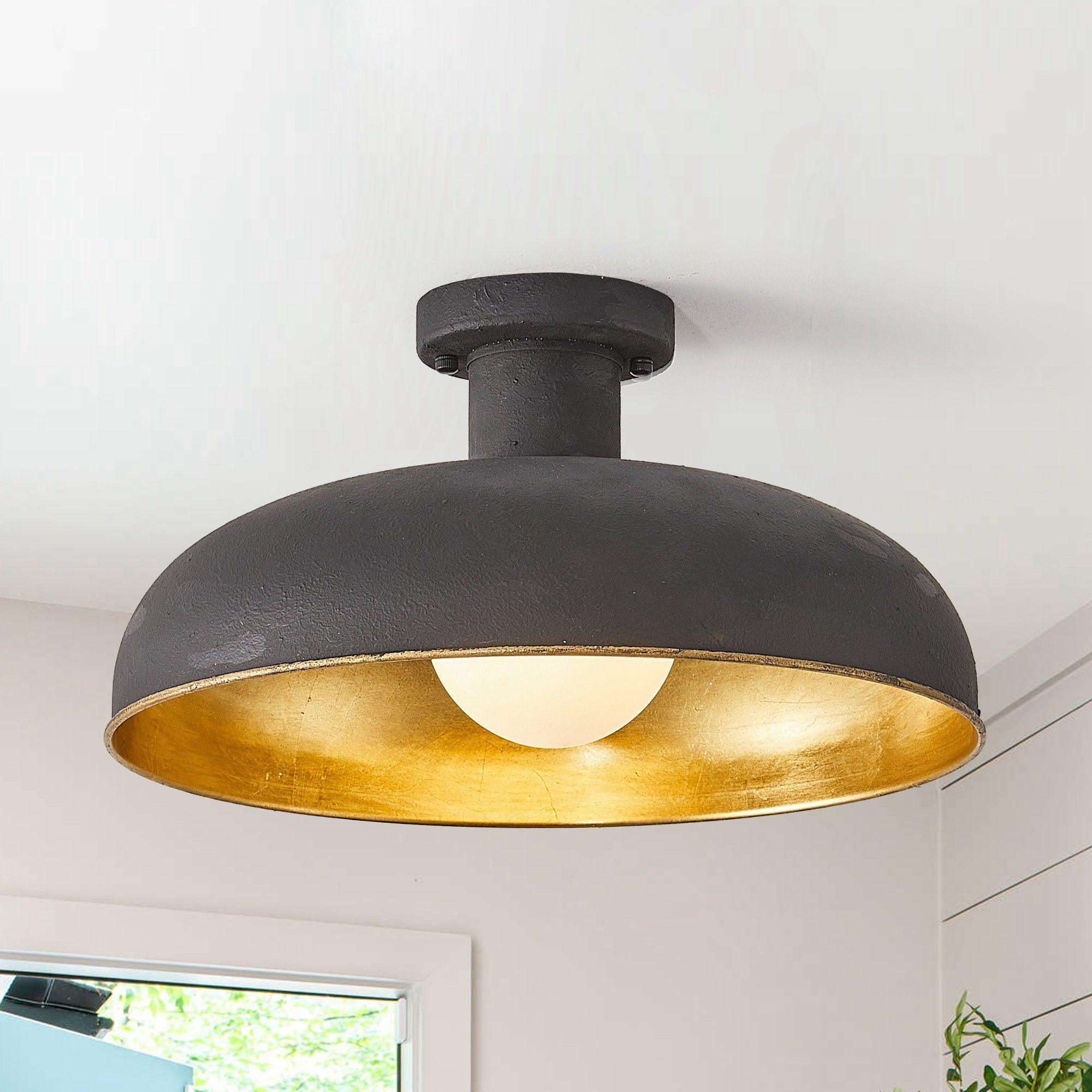 1-Light Industrial Flush Mount Ceiling Light - ParrotUncle