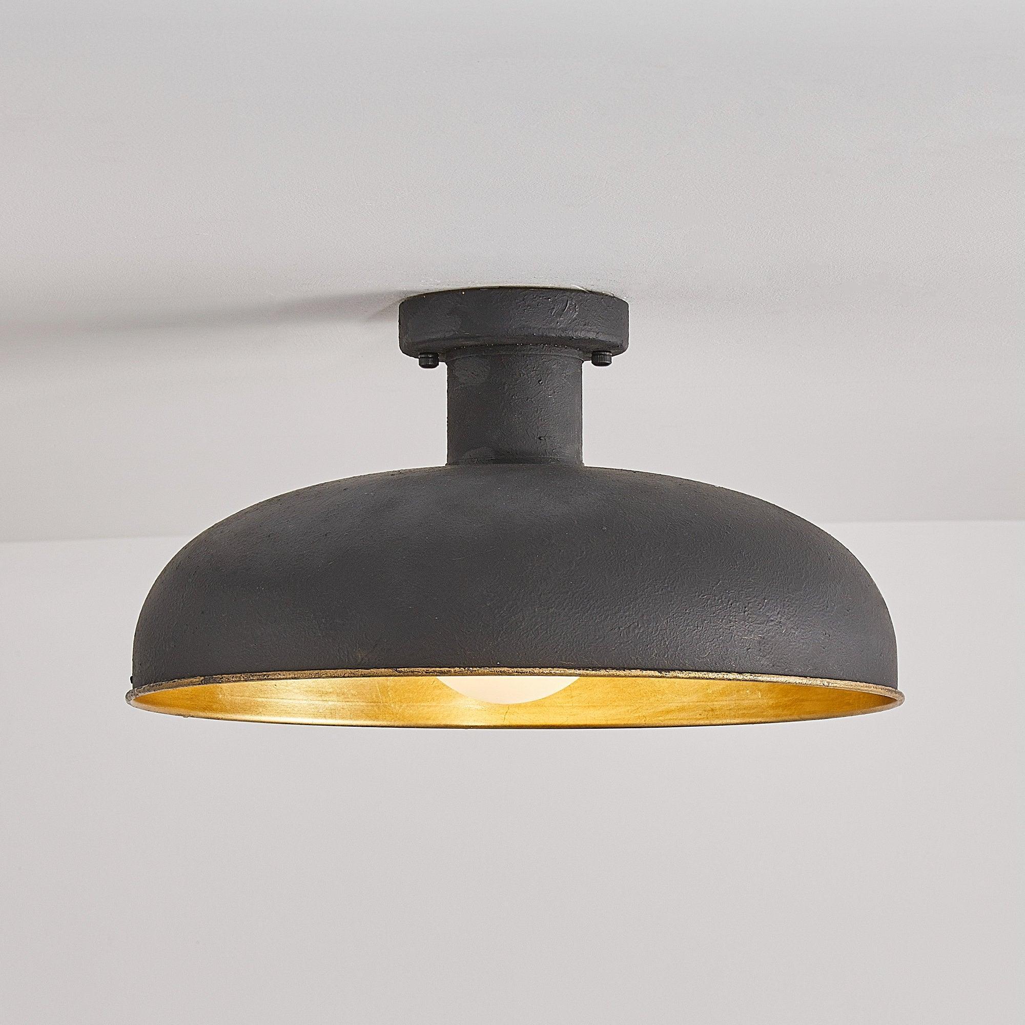 1-Light Industrial Flush Mount Ceiling Light - ParrotUncle