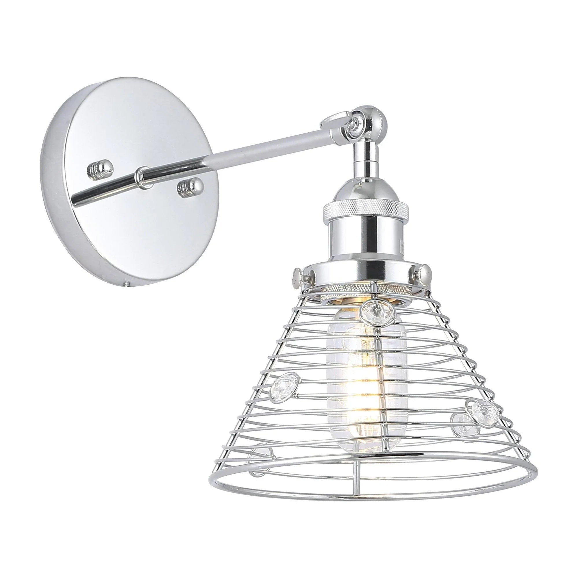 Modern Silver 1-Light Wall Sconce Light - IPLUS Lighting
