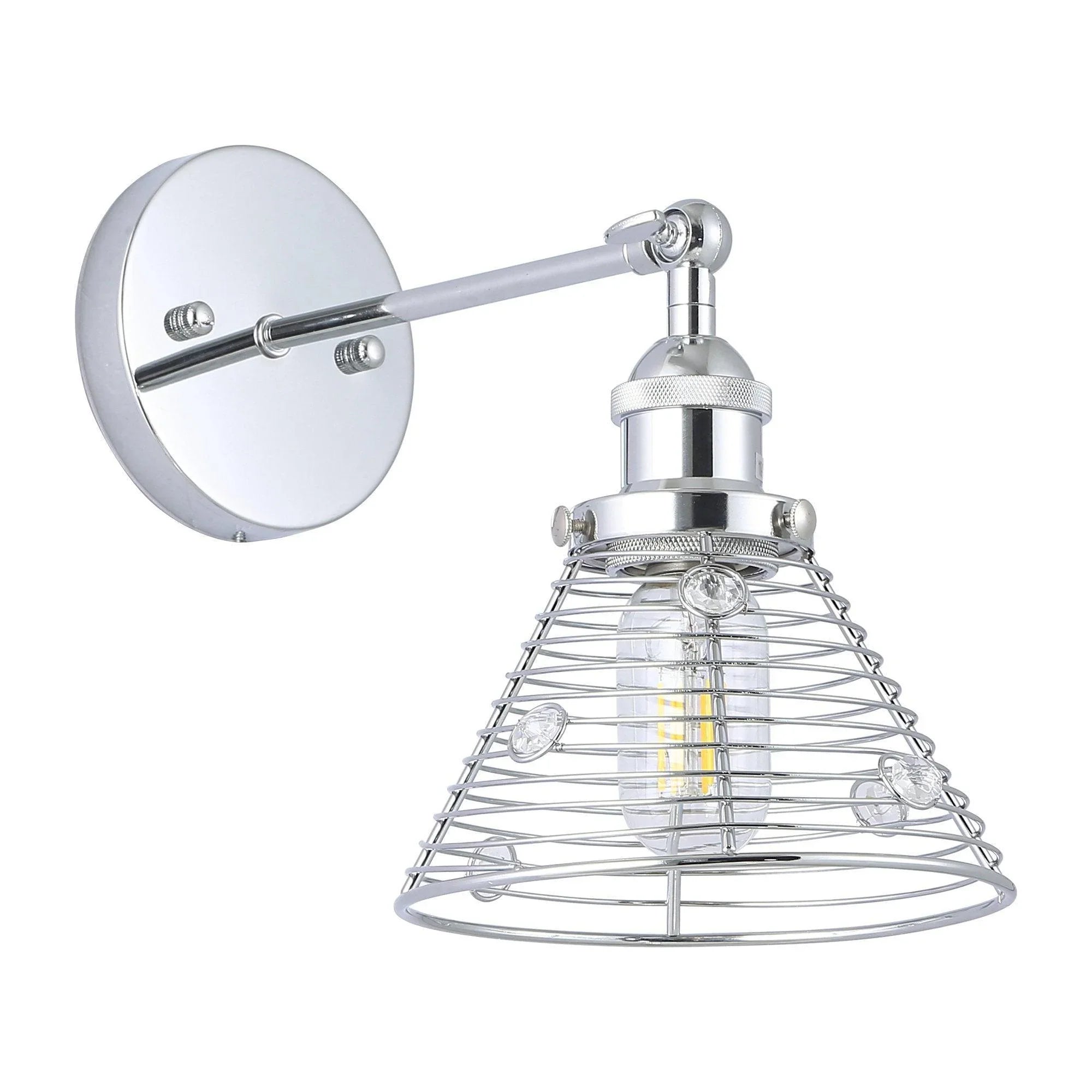 Modern Silver 1-Light Wall Sconce Light - IPLUS Lighting