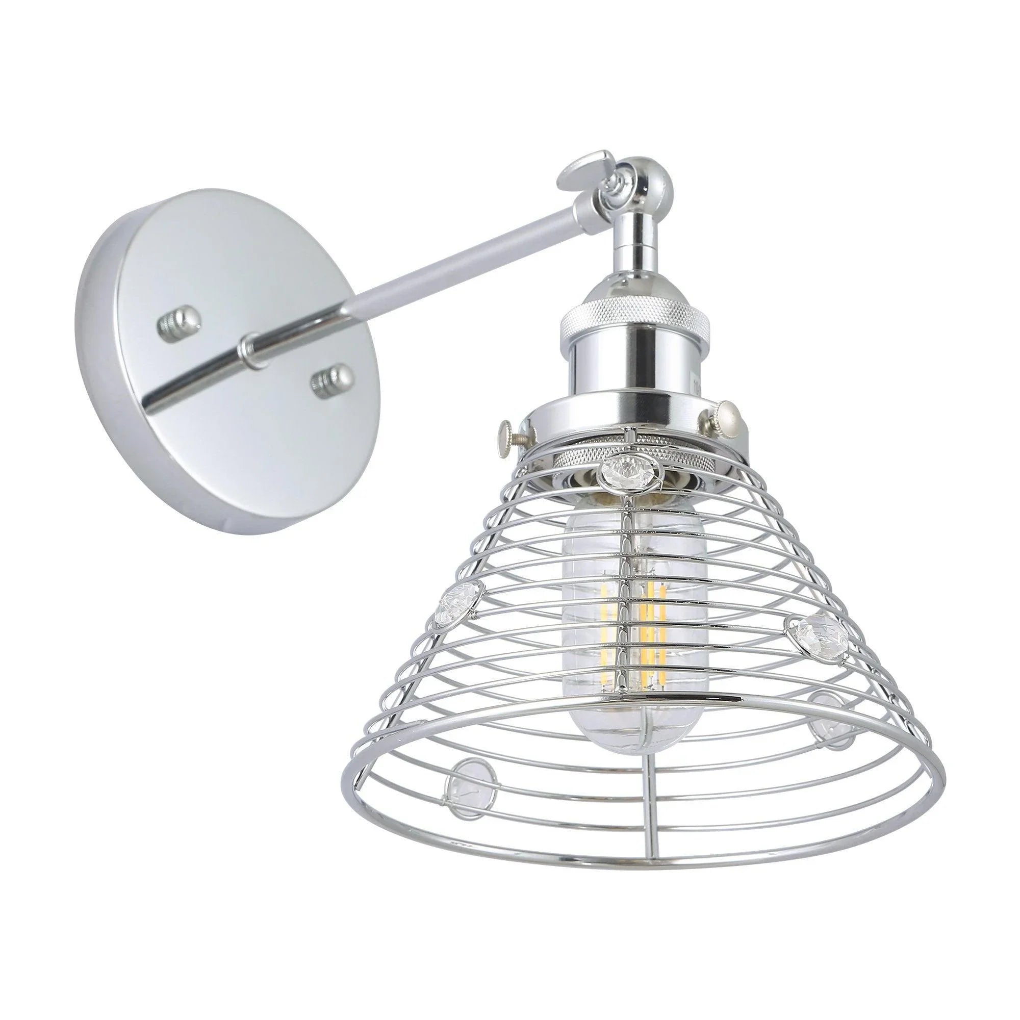 Modern Silver 1-Light Wall Sconce Light - IPLUS Lighting
