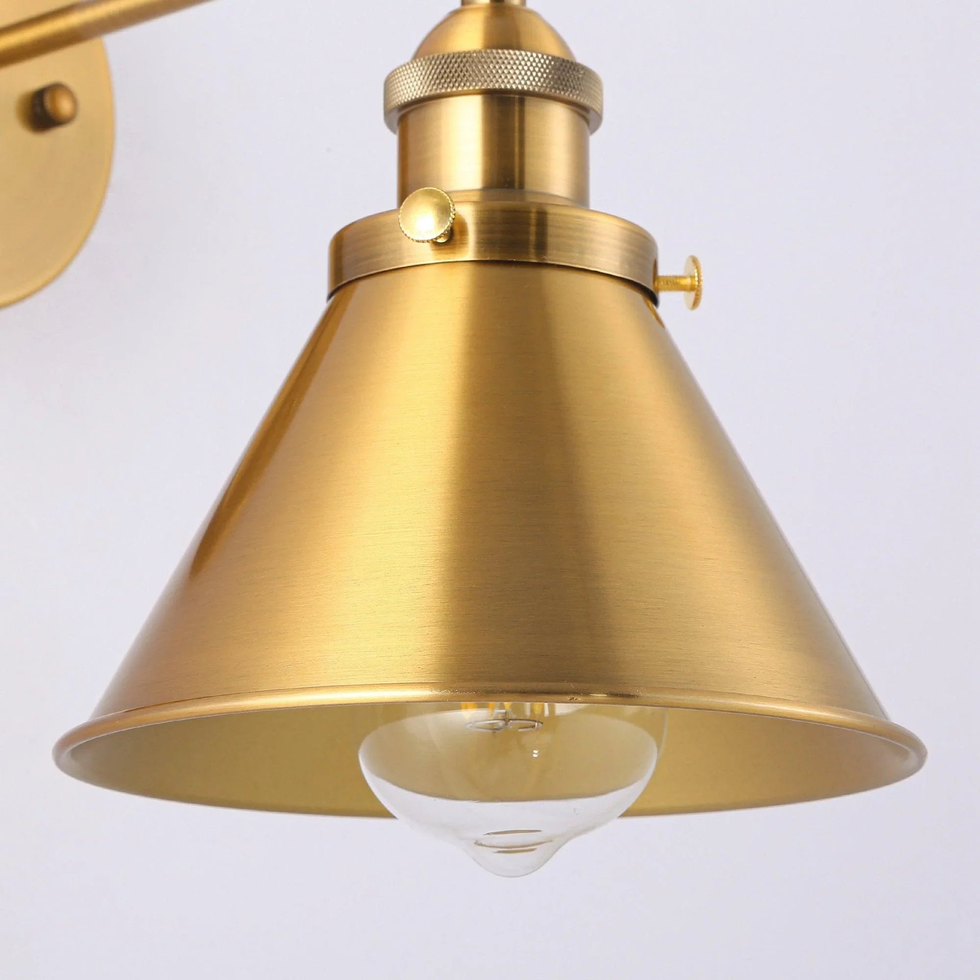 Rhem 1 Light Brass Wall Sconce Light - IPLUS Lighting
