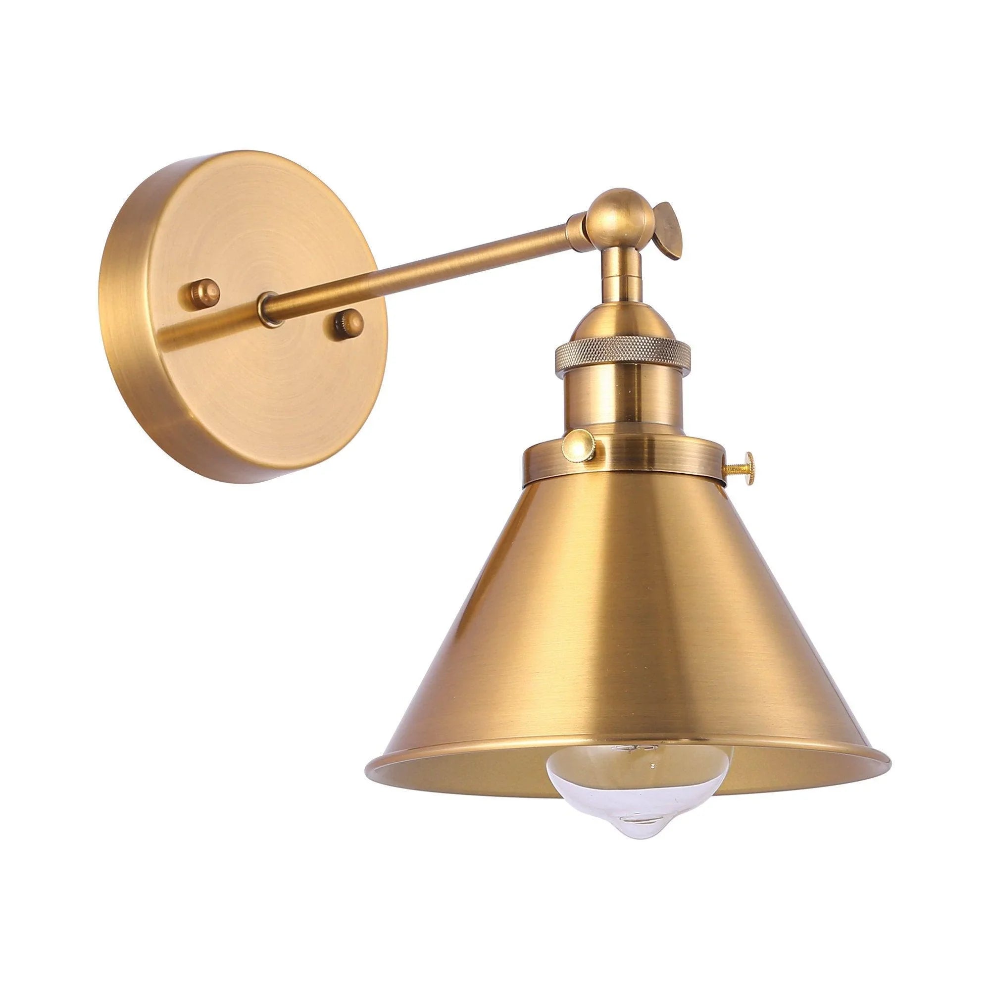 Rhem 1 Light Brass Wall Sconce Light - IPLUS Lighting