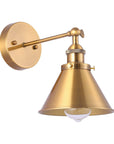 Rhem 1 Light Brass Wall Sconce Light - IPLUS Lighting