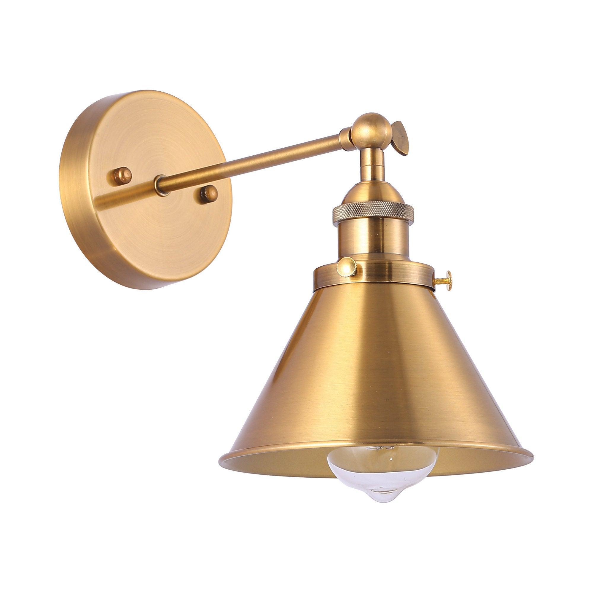 1-Light Rhem Brass Wall Sconce Light - ParrotUncle