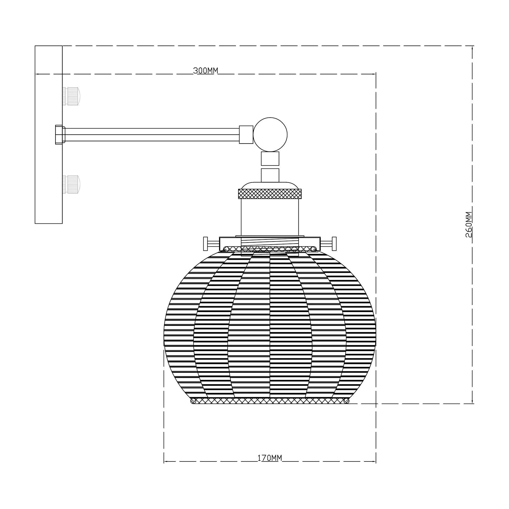 Traditional Rattan 1-Light Golden Wall Sconce Light - IPLUS Lighting