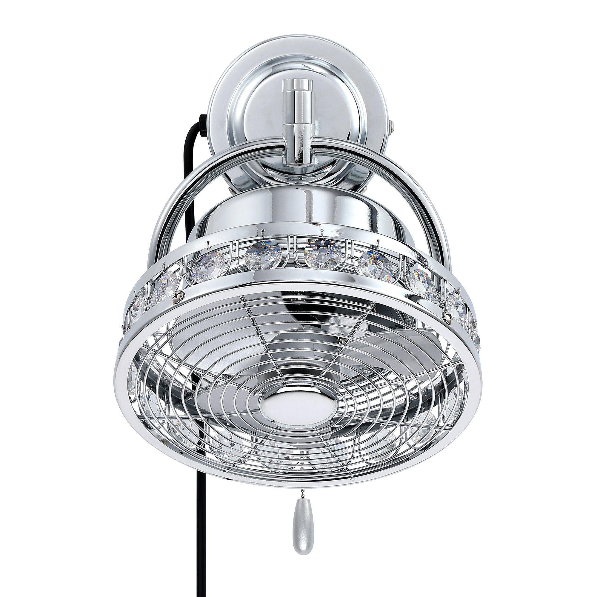 10" Modern Black Small Ceiling Fan with Pull Chain - IPLUS