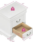 Louis Philippe Style Wood Nightstand