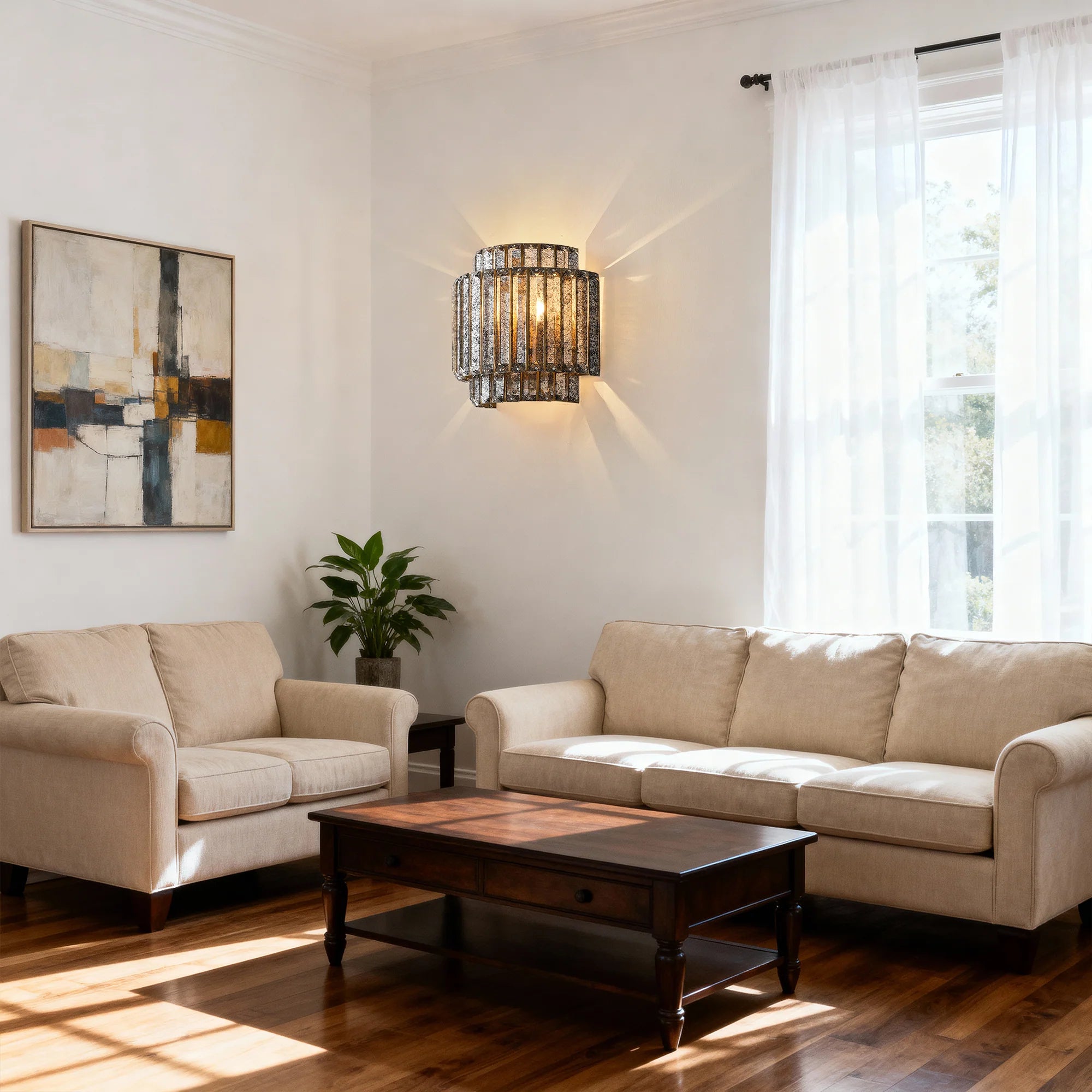 10" Rupert Crystal Wall Sconce Lighting